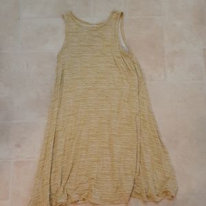 Yellow and white striped dress